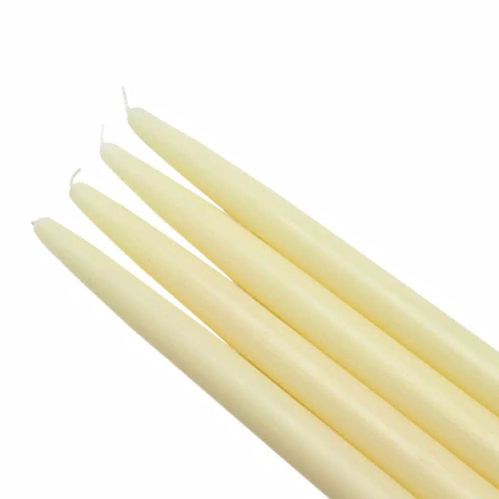 Zest Candle 10 in. Ivory Taper Candles, 12-Set