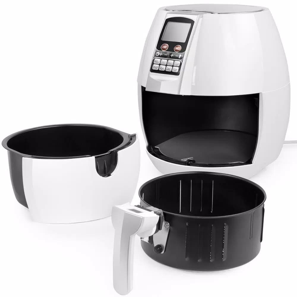 Ensue 3.7 Qt. White Digital Air Fryer with 8 Smart Programs and Rapid Air Technology