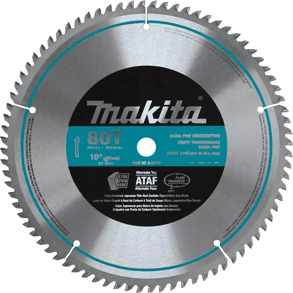 Makita 10 in. Dual Slide Compound Miter Saw Bundle with 80T Micro-Polished Blade