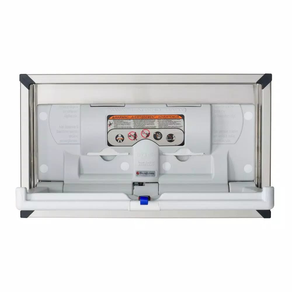 Foundations Horizontal Recessed Baby Changing Station with Stainless Steel Frame