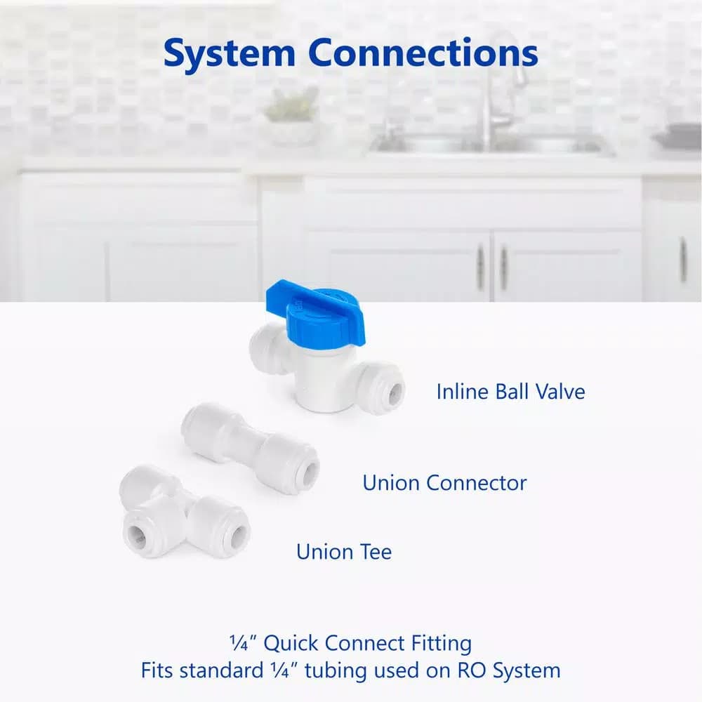 Express Water Refrigerator Connection Kit for Reverse Osmosis Systems, 15 ft. Tubing & Fittings