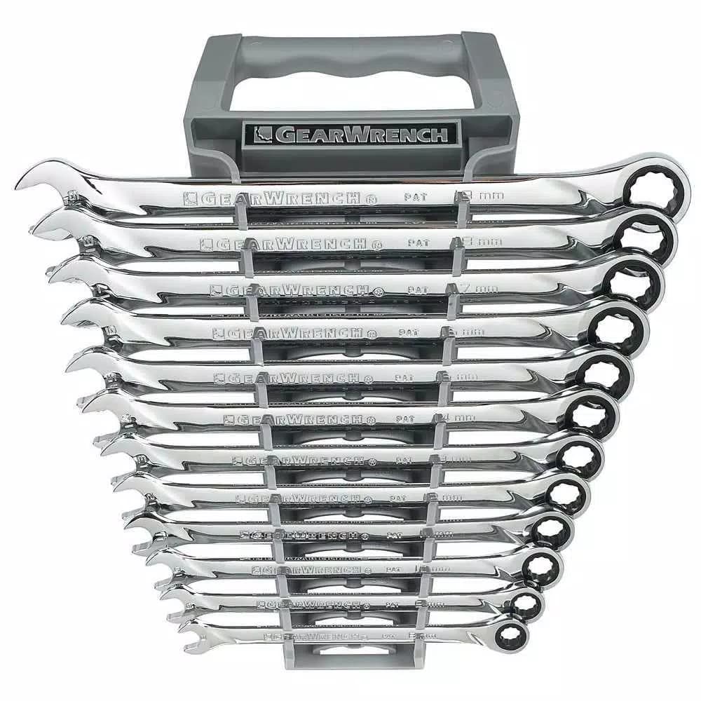 GearWrench 12-Piece Metric XL Combination Ratcheting Wrench Set