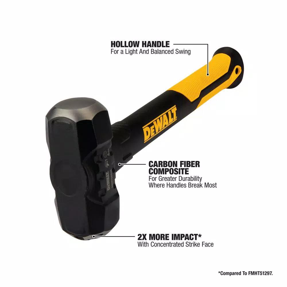 DEWALT 4 lb. Engineering Sledge Hammer with 12.2 in. Fiberglass Exo-Core Handle