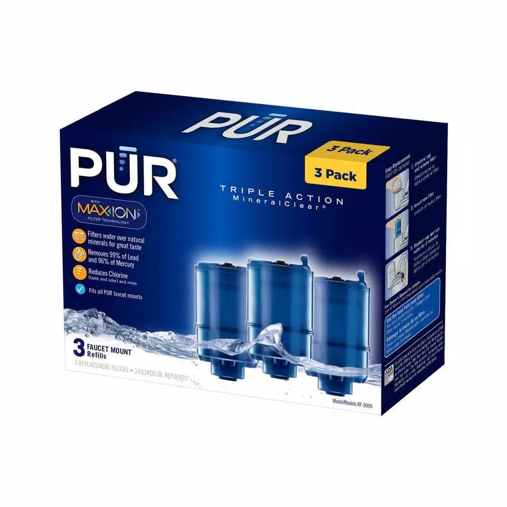 PUR MineralClear Faucet Mount Replacement Water Filters, 3-Pack