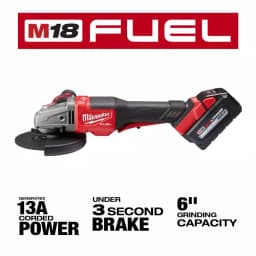 Milwaukee M18 FUEL 18V Brushless 4-1/2" to 6" Braking Angle Grinder with Paddle Switch (Tool-Only) thumbnail 13