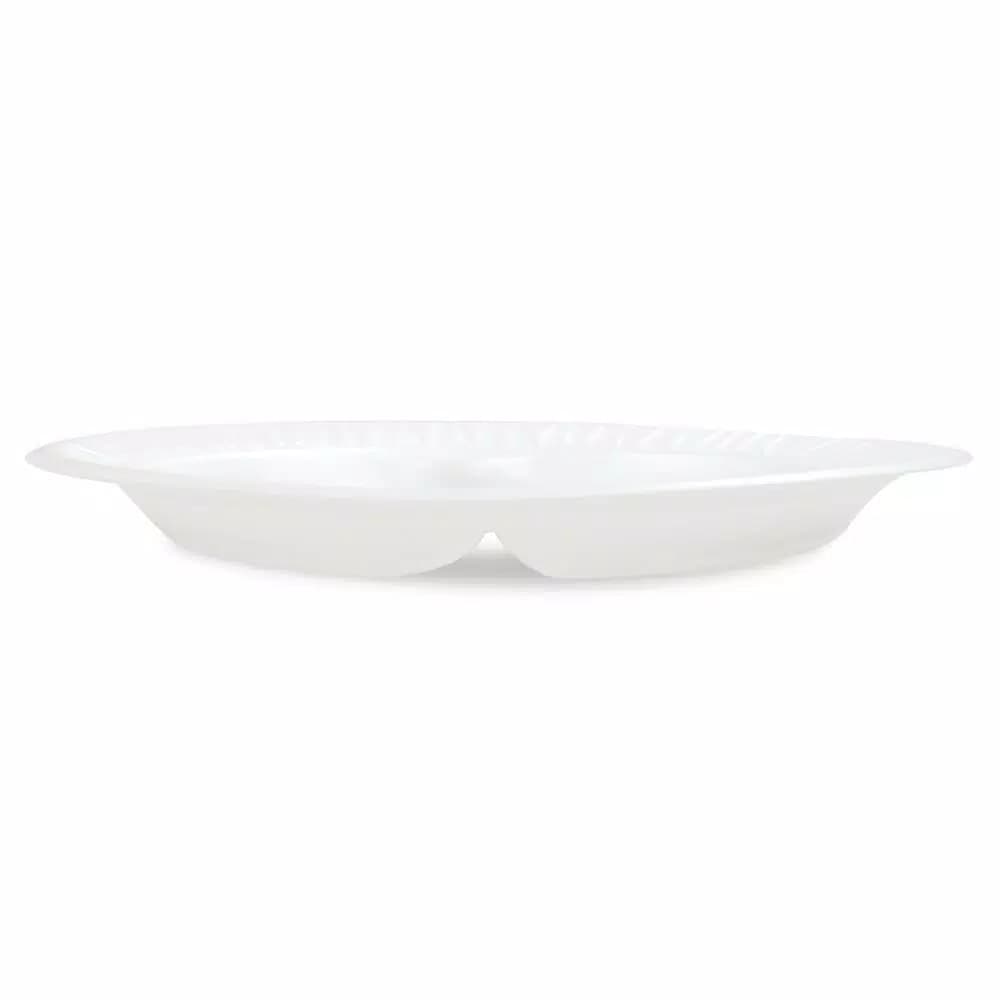 DART Concorde 9-inch White 3-Compartment Foam Plastic Plates, 500 Count Case