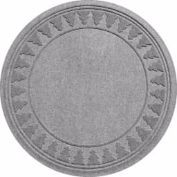 Bungalow Flooring Aqua Shield 35 in. Round Pine Trees Christmas Tree Mat - Medium Gray thumbnail 1