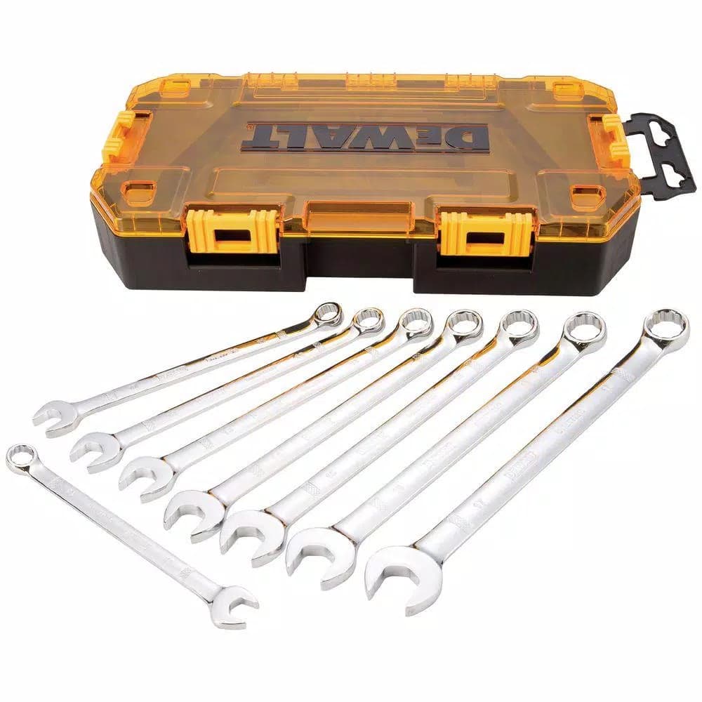 DEWALT DWMT73810 8-Piece Metric Long Panel Combination Wrench Set