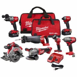 Milwaukee M18 FUEL 18V Lithium-Ion Brushless Cordless 7-Tool Combo Kit with (2) 5.0 Ah Batteries & Charger thumbnail 1