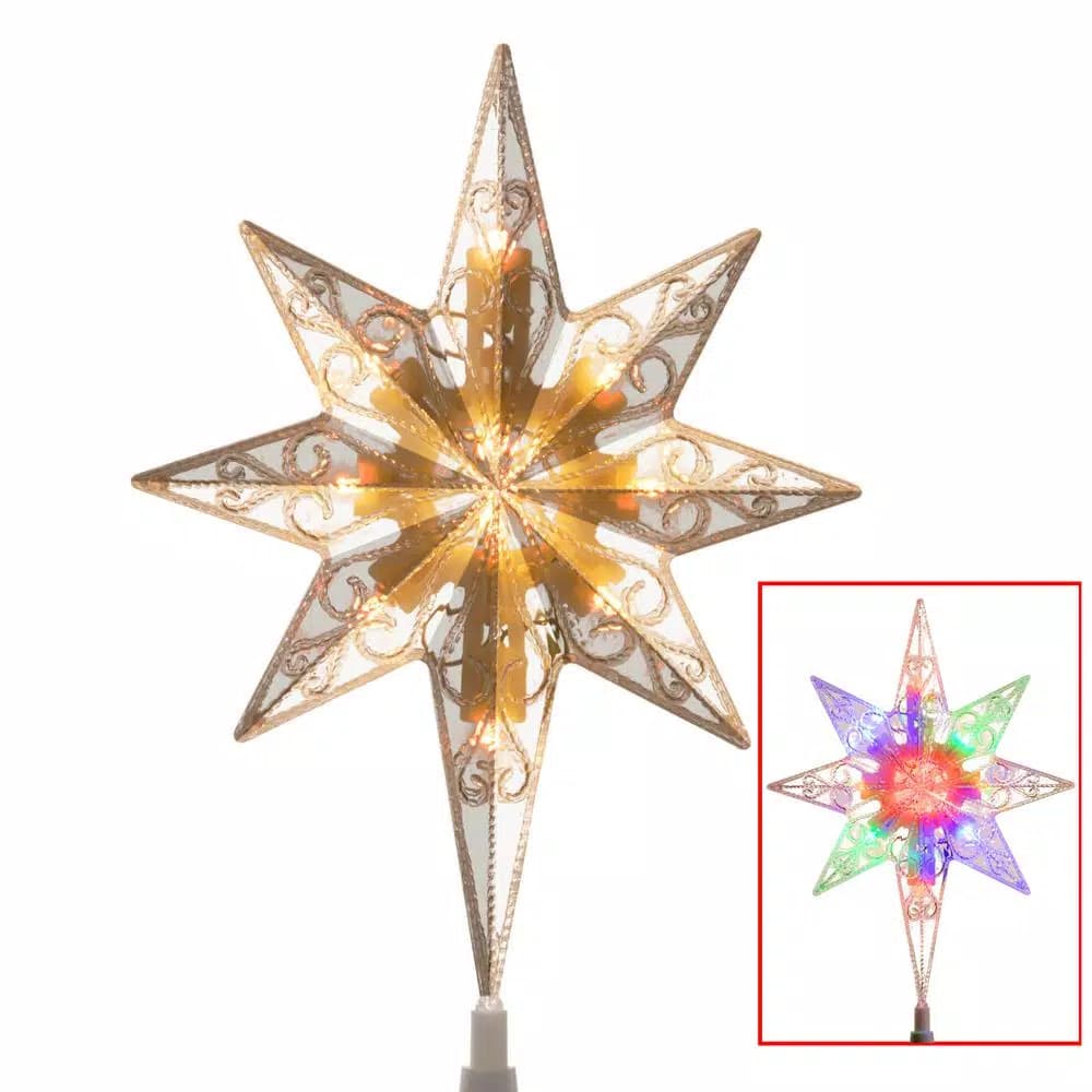 National Tree Company 11 in. Dual Color LED Lighted Star Tree Topper