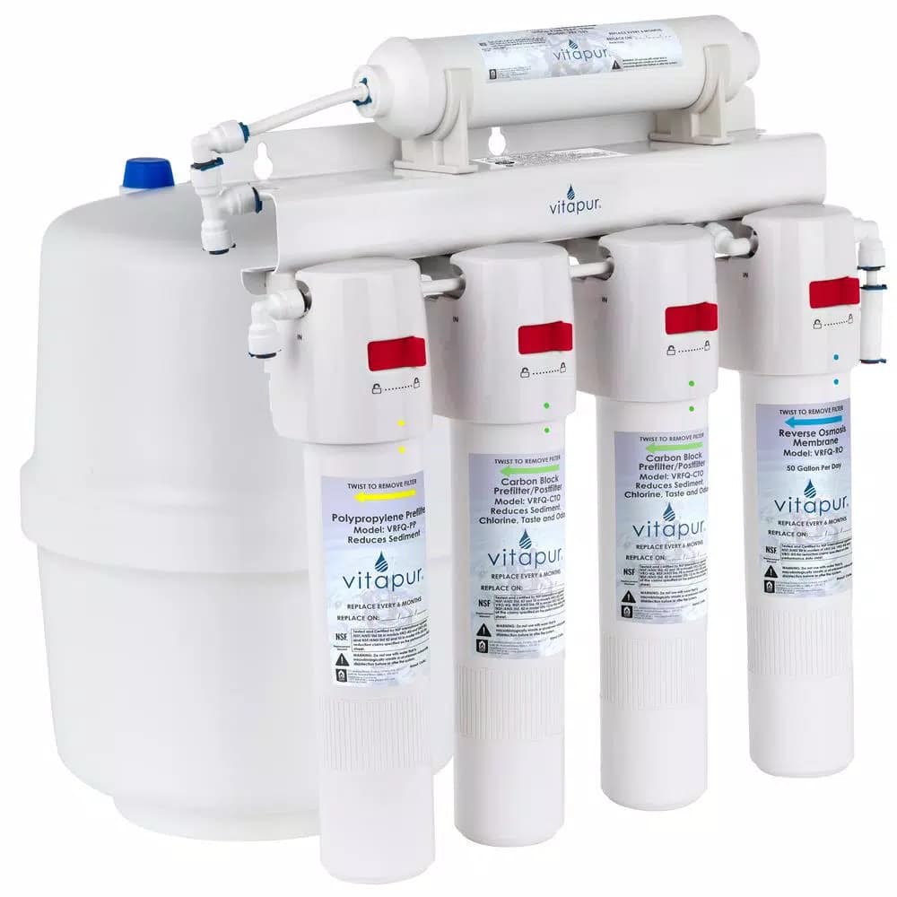 Vitapur 5-Stage Quick Connect Reverse Osmosis Drinking Water Filtration System, 20.3 GPD