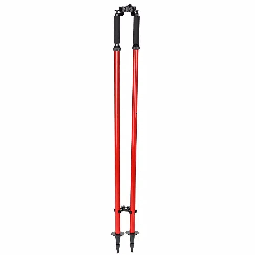 AdirPro Aluminum Prism Pole Bipod, Red - Quick Lever Locking Tripod Accessory