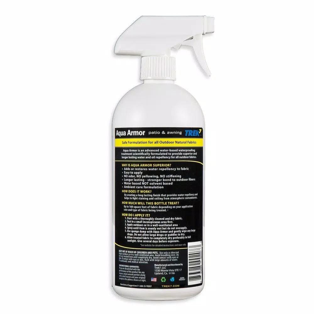 Trek7 Aqua Armor 32 oz. Fabric Waterproofing Spray for Patio Furniture, Cushions, and Awnings