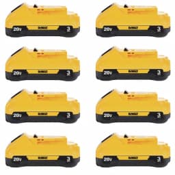 DEWALT 20V MAX Compact Lithium-Ion 3.0 Ah Battery Pack, 8-Pack thumbnail 1