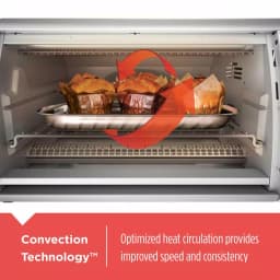 BLACK+DECKER 1500W 6-Slice Stainless Steel Toaster Oven with Convection and Broiler thumbnail 4