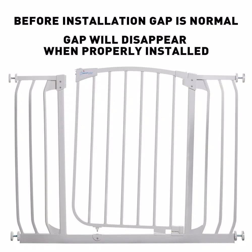 Dreambaby Chelsea Extra Wide Auto-Close Security Gate with Extensions, White