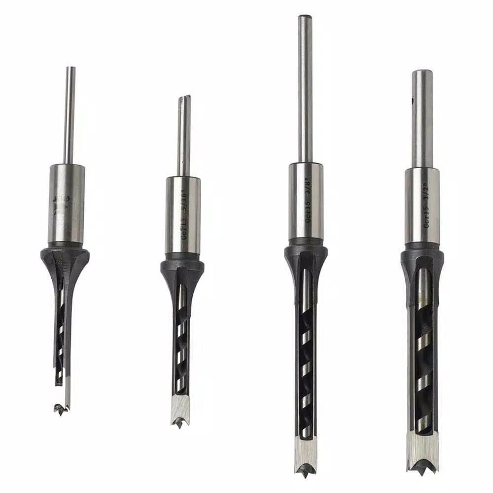 Delta Mortising Chisels and Bits Set, 4-Piece, High-Quality Steel