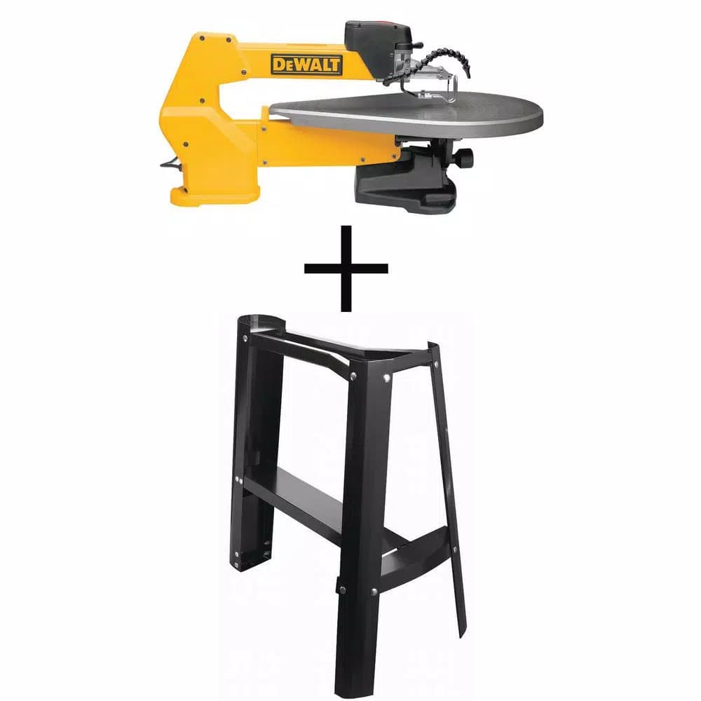 DEWALT 20 in. Variable-Speed Corded Scroll Saw with Bonus Stand