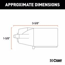 CURT 7-Way RV Blade Connector Plug, Trailer Side, Black Plastic thumbnail 3