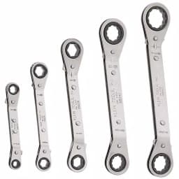 Klein Tools 5-Piece Reversible Ratcheting Offset Box Wrench Set thumbnail 2
