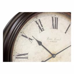Aspire Home Accents Emmaline Distressed Brown Round Wall Clock - Oversized Romanesque Iron Frame thumbnail 3