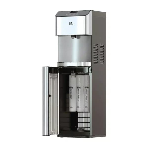 Brio Moderna Tri-Temp Bottleless Water Cooler with UV Self-Cleaning & Stainless Steel Finish