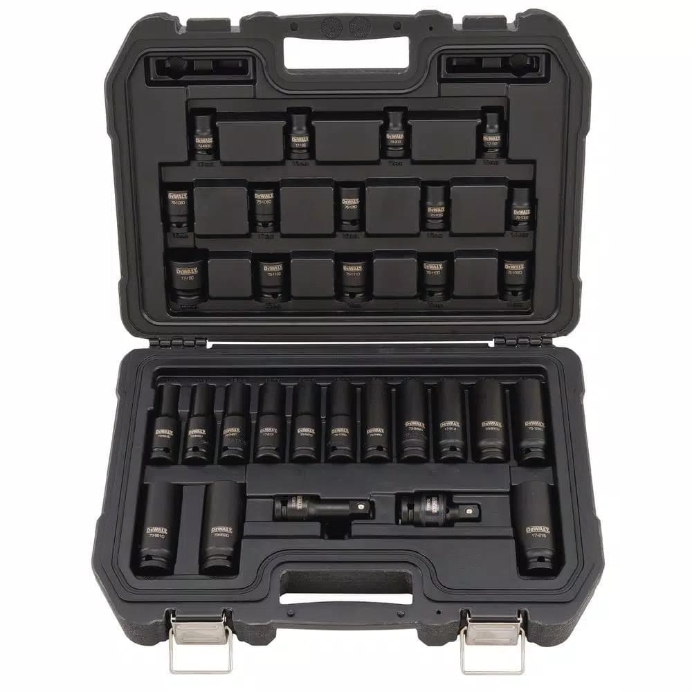 DEWALT 30-Piece 1/2 in. Drive Metric Impact Socket Set with DirectTorque Technology