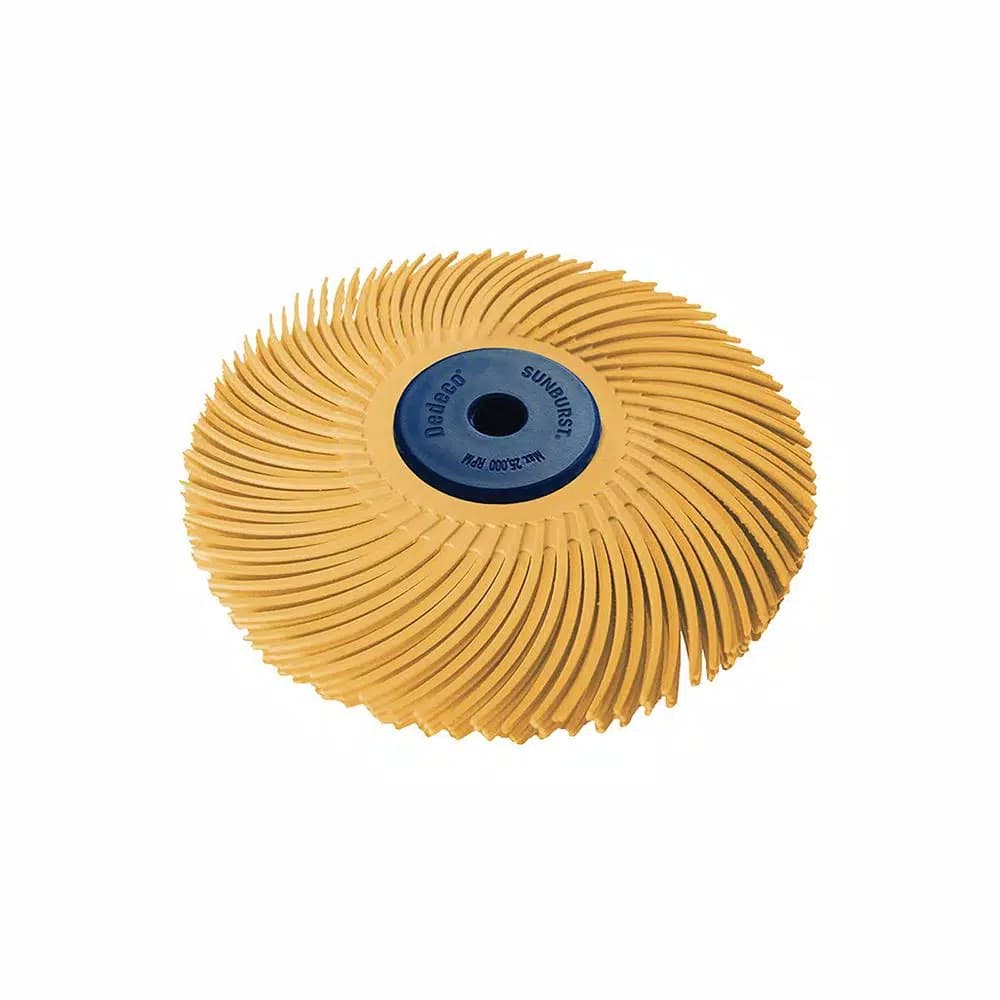 Dedeco Sunburst 3 in. X-Fine 3-Ply Radial Discs, 6 Micron Ceramic Abrasive Polishing Tool