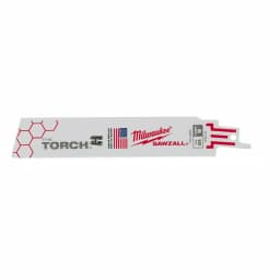Milwaukee TORCH 6 in. 18 TPI Metal Cutting Reciprocating Saw Blades, Bi-Metal, 5-Pack thumbnail 3