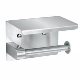 Alpine Industries Single Post Toilet Paper Holder with Storage Shelf, Brushed Stainless Steel thumbnail 1
