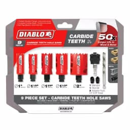 Diablo 9-Piece Carbide Hole Saw Set with SnapLock PLUS Mandrel System thumbnail 2