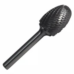 Drill America 1/4 in. x 3/8 in. Oval Solid Carbide Burr Rotary File Bit, 1/4 in. Shank thumbnail 1