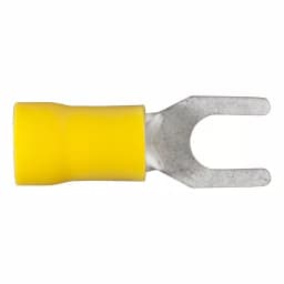 CURT Spade Wire Terminals, 12-10 Gauge, #10 Stud Size, Yellow, 100-Pack thumbnail 1