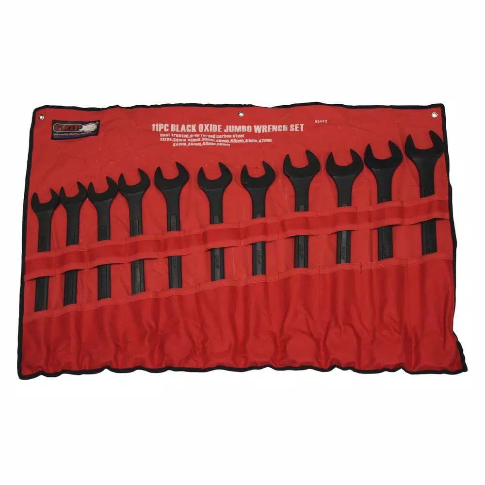 Grand Rapids Industrial Products Jumbo Metric Combination Wrench Set, 11-Piece Heavy Duty Steel