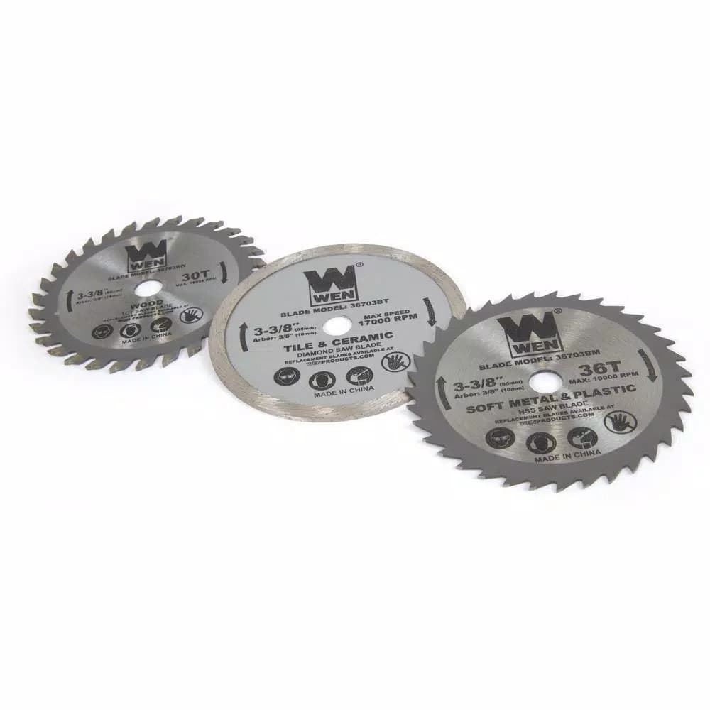 WEN 4.2 Amp 3-3/8 in. Plunge Cut Compact Circular Saw with Laser Guide and Carrying Case