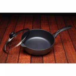 Swiss Diamond Classic Series 3.2 Qt. Cast Aluminum Nonstick Saute Pan with Glass Lid, Gray thumbnail 3