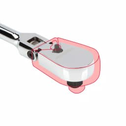 TEKTON 3/8 in. Drive x 12 in. Flex Head Bent Handle Ratchet, 90-Tooth thumbnail 5