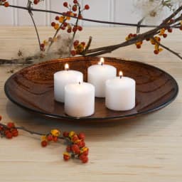 LUMABASE 72-Count White Unscented Votive Candles, 10-Hour Burn Time, Paraffin Wax thumbnail 4