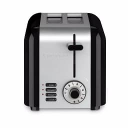 Cuisinart 2-Slice Compact Toaster, Black and Stainless Steel with Wide Slots thumbnail 1
