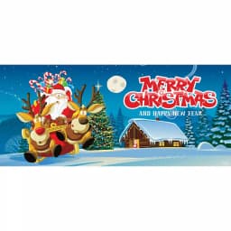 My Door Decor Santa's Take Off 7 ft. x 16 ft. Christmas Garage Door Decor Mural for Double Car Garage thumbnail 1