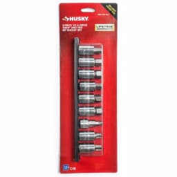 Husky 1/2 in. Drive Hex and Torx Bit Socket Set, 9-Piece thumbnail 2