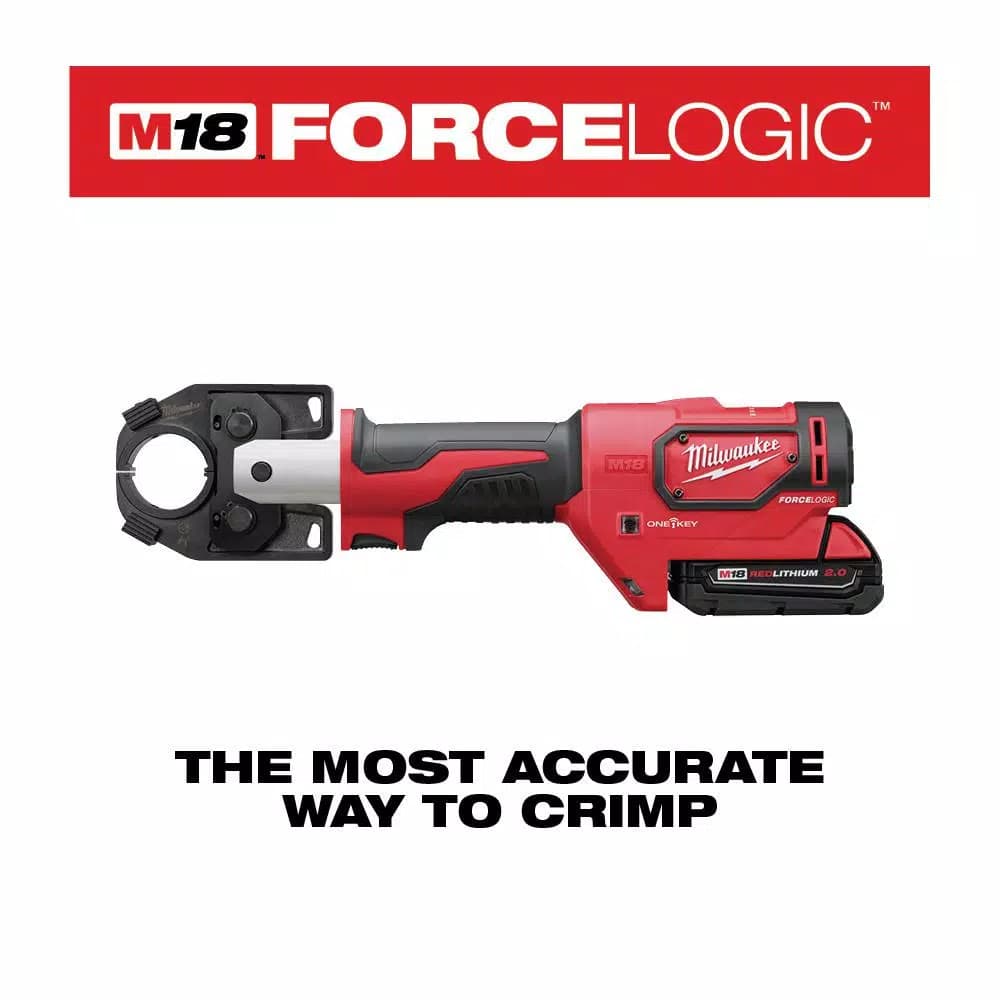 Milwaukee M18 FORCE LOGIC 600 MCM Cordless Crimper Kit with Aluminum Dies
