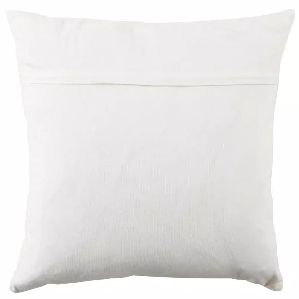 Safavieh Emilia Cream Striped 18 in. x 18 in. Cotton Throw Pillow with Down Alternative Fill