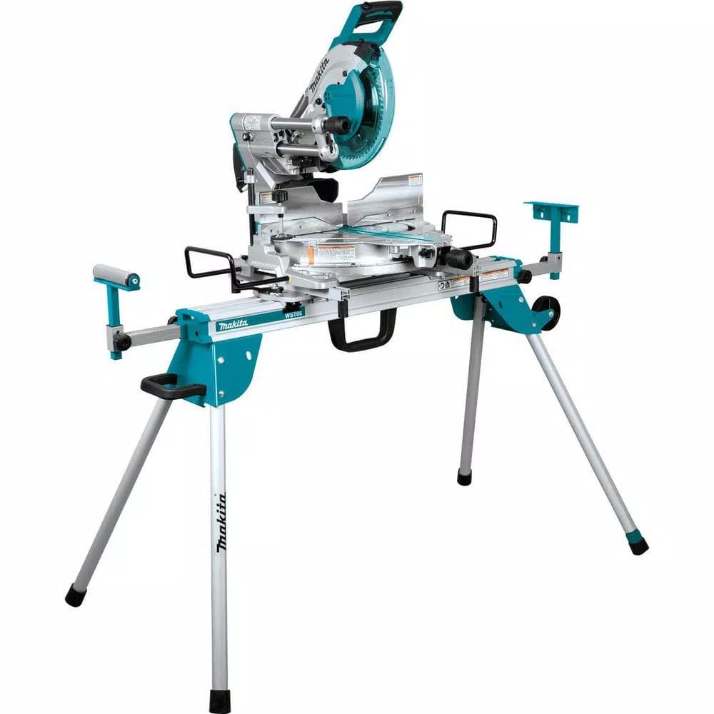 Makita 12 in. 15 Amp Dual-Bevel Sliding Compound Miter Saw with Laser and Folding Stand