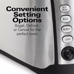 Hamilton Beach 4-Slice Long Slot Toaster with Keep Warm Setting, Black thumbnail 7