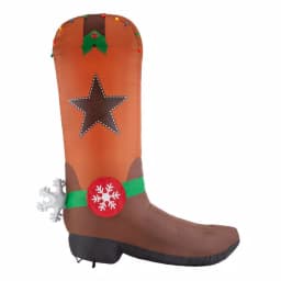 Home Accents Holiday 11 ft Giant LED Inflatable Cowboy Boot Christmas Yard Decoration thumbnail 1
