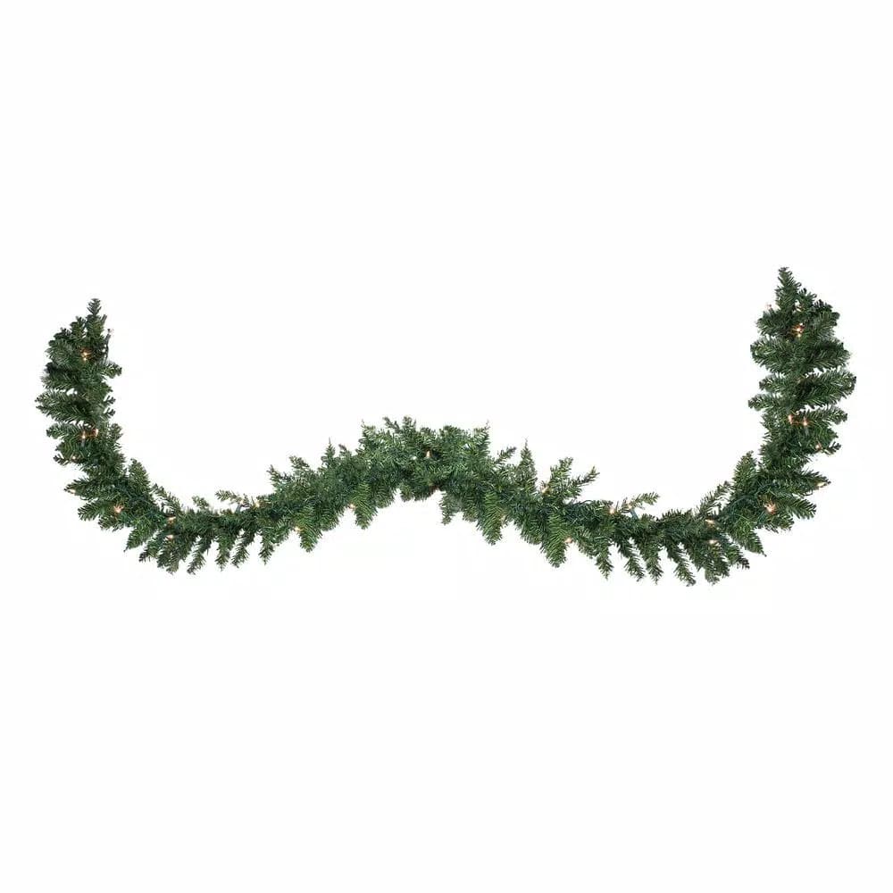 Northlight 9 ft. Pre-Lit Buffalo Fir Artificial Christmas Garland with Clear Mini Lights