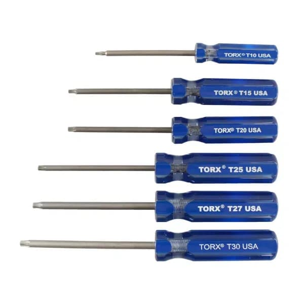 Best Way Tools 6-Piece Torx Screwdriver Set with Canvas Carrying Pouch, Star Drive