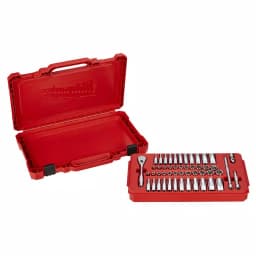 Milwaukee 50-Piece 1/4 in. Drive SAE/Metric Ratchet and Socket Set thumbnail 9