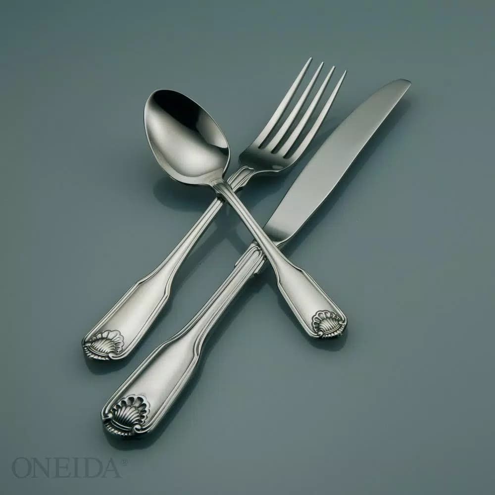 Oneida Classic Shell 18/10 Stainless Steel Dinner Forks, 36-Piece Set